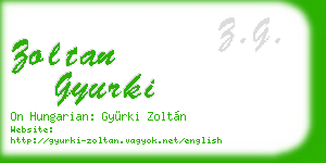 zoltan gyurki business card